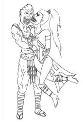 Baraka and Mileena by methcooker on DeviantArt